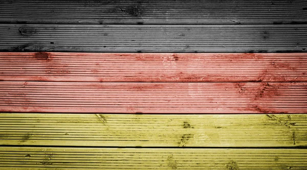 Fond texture bois avec les couleurs du drapeau de l'Allemagne — Photo