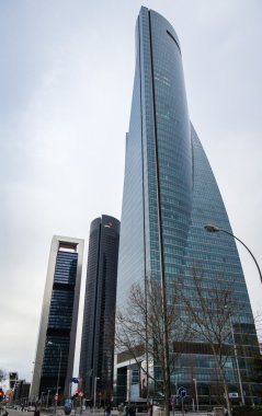 Cuatro Torres Business Area (CTBA) building skyscrapers, in Madr clipart