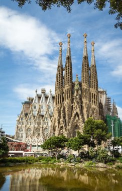 The Sagrada Familia cathedral in Barcelona, Spain