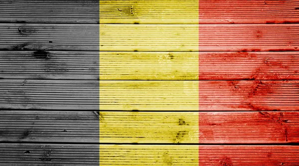 Texture bois fond aux couleurs du drapeau de Belgique — Photo