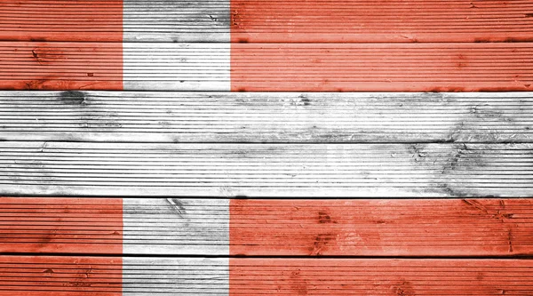 Ahşap doku arka plan renklerini Danimarka bayrağı ile — Stok fotoğraf