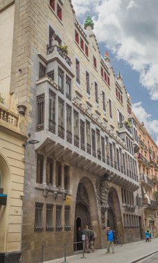Antonio tarafından tasarlanan guell saraya gaudi, Barselona, İspanya
