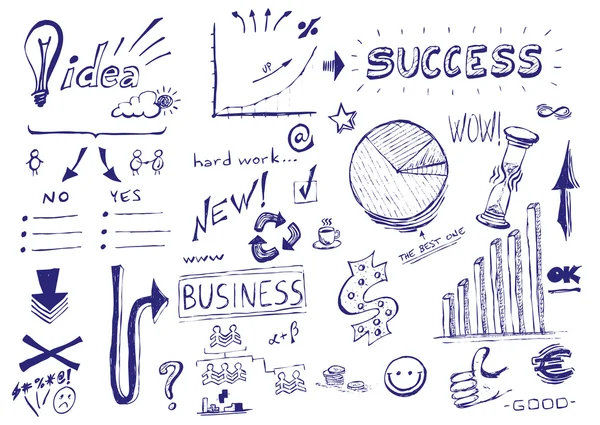 Hand drawn illustration: Business success — 스톡 사진
