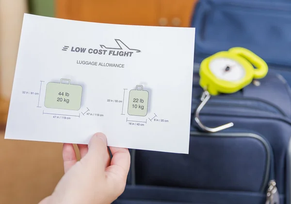 Compagnies aériennes low cost restrictions de bagages — Photo