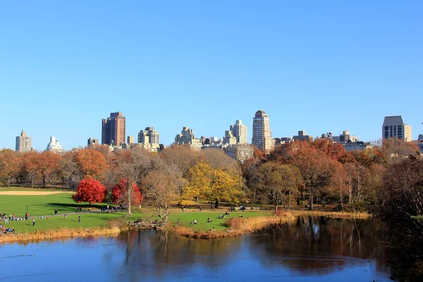 Paisaje de Central Park en la ciudad de Nueva York — Foto de Stock