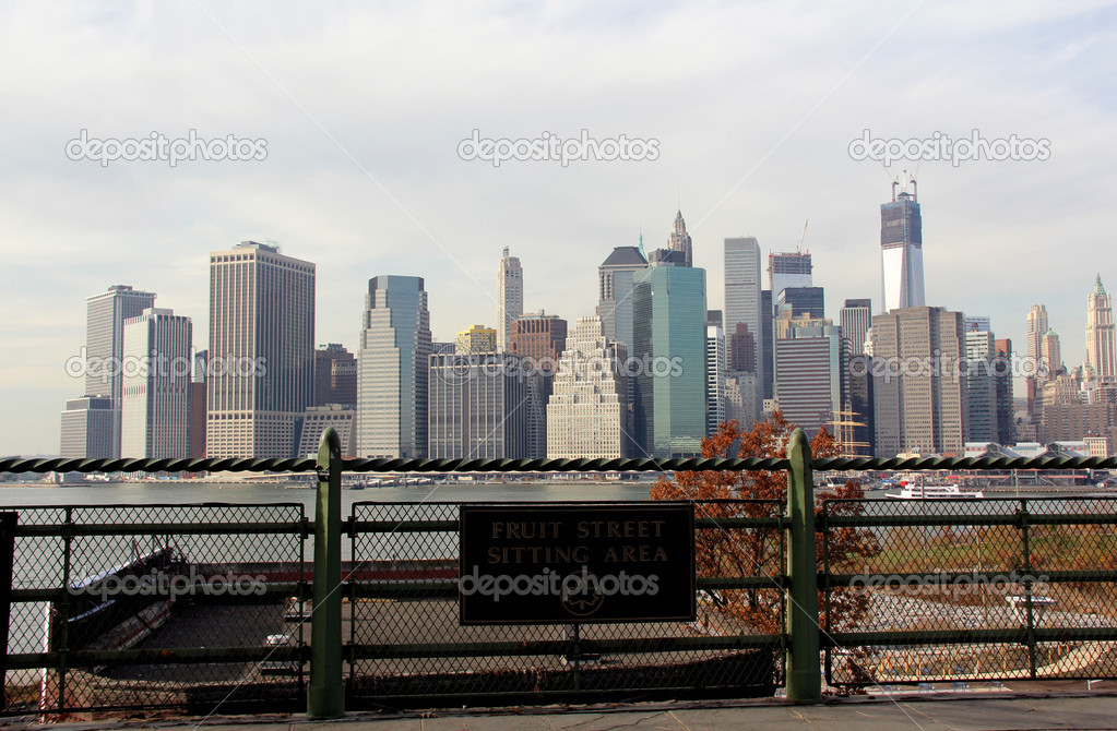 Lower Manhattan from the promenade in Brooklyn Heights