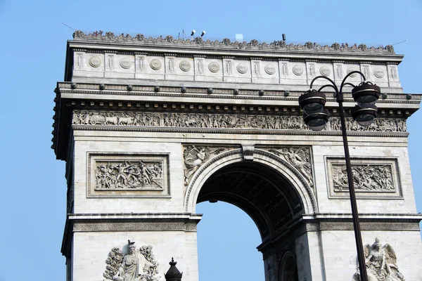 Architecture of Triumphal arch in Paris, France — Stock Photo, Image