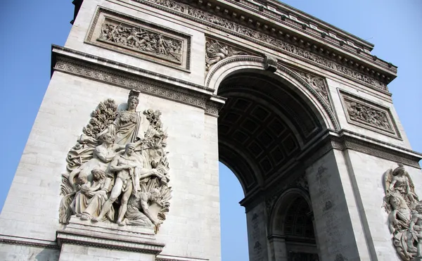 Architecture of Triumphal arch in Paris, France — Stock Photo, Image