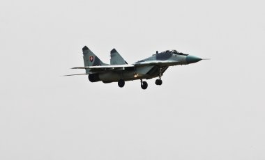 Rus mig-29 savaş uçağı bir Havacılık Fuarında