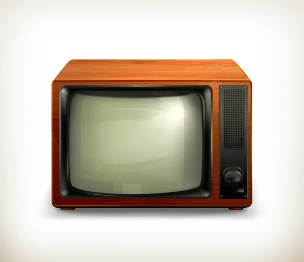 TV set retro, vector — Stock Vector