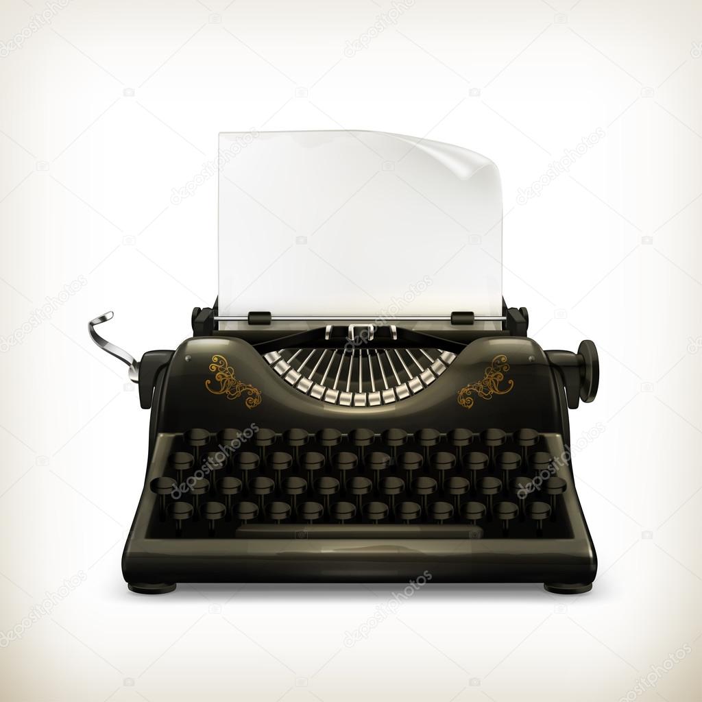 Typewriter, vector