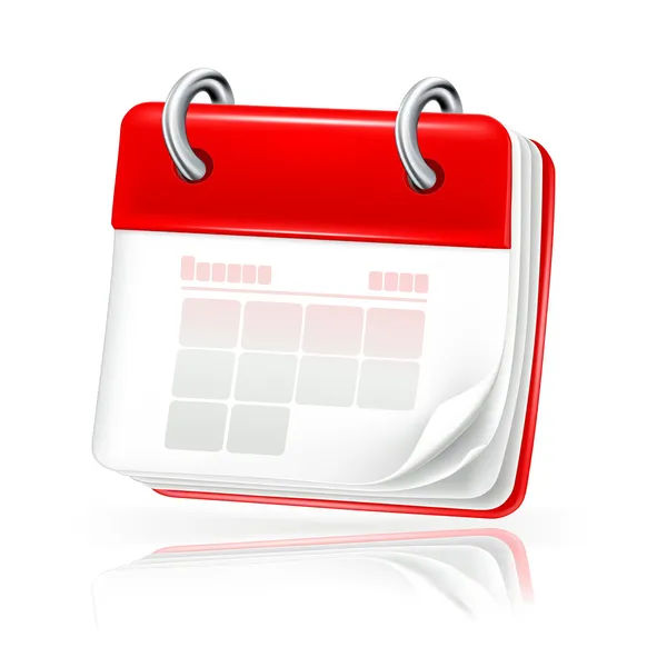 Calendario, icona — Vettoriale Stock