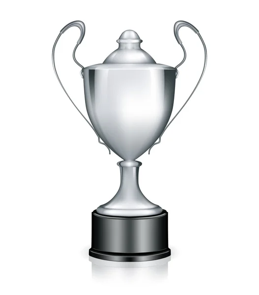 Zilveren trophy, vector — Stockvector