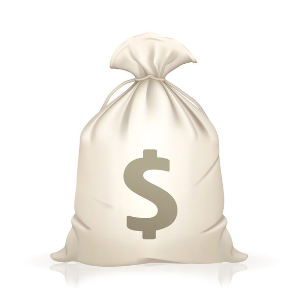 Денежная сумка, вектор
