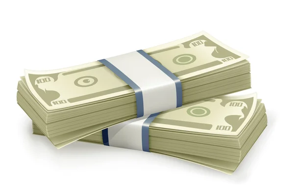 Stack of Dollars, vector — Stock Vector