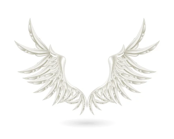 Beyaz kanatları, vektör — Stok Vektör