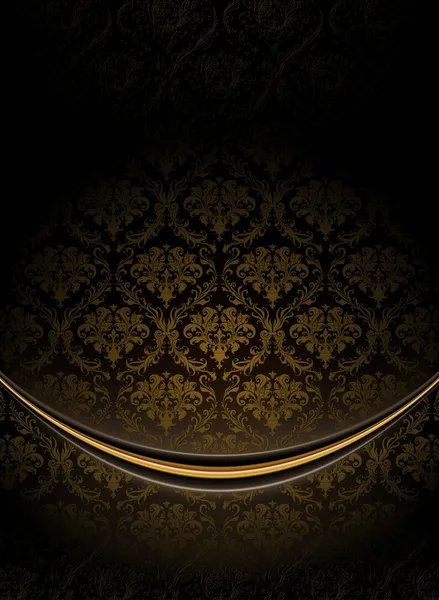 Arrière-plan luxe noir, vecteur — Image vectorielle