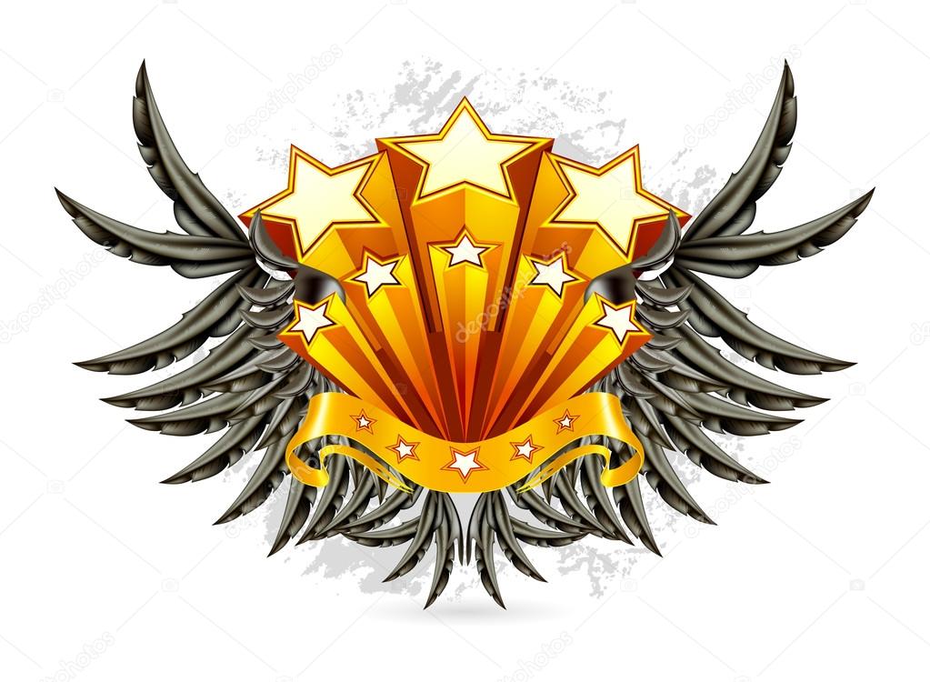 Black Wings Emblem, vector