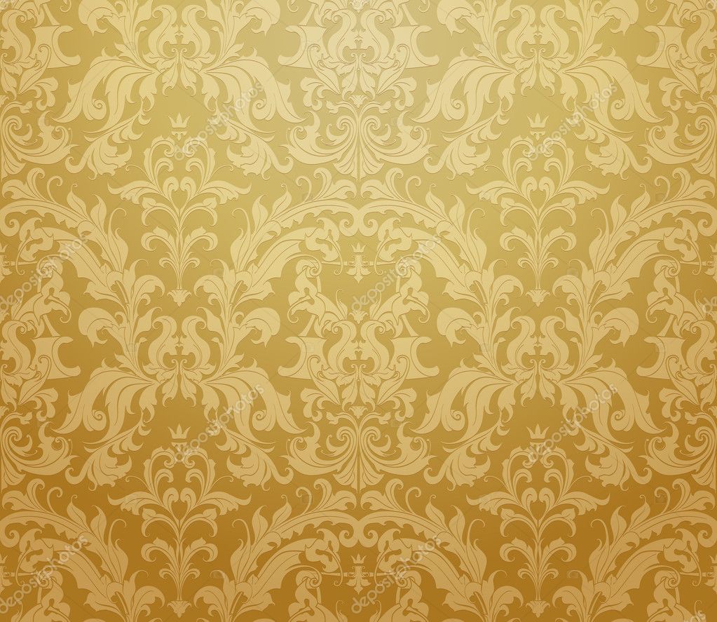 Brown seamless wallpaper pattern, vector — Stock Vector © natis76 #12779790