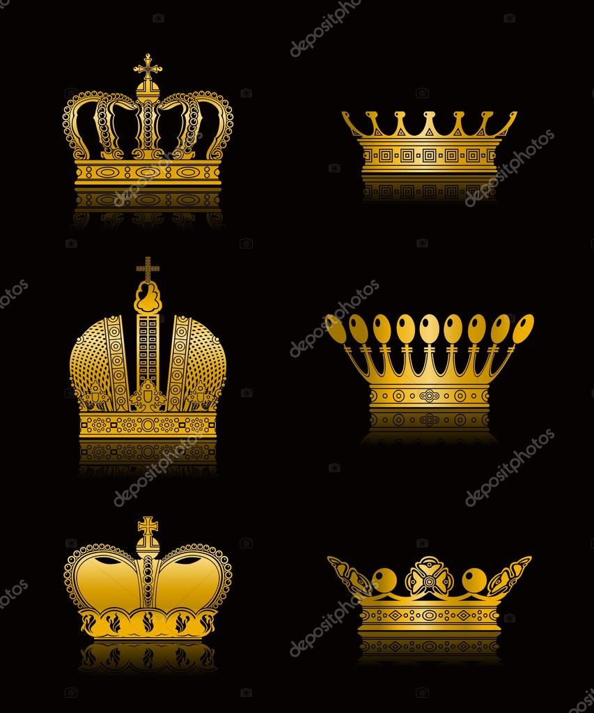 Set of Crowns, vector Stock Vector Image by ©natis76 #12779822