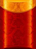 Altgold und roter Hintergrund, Vektor