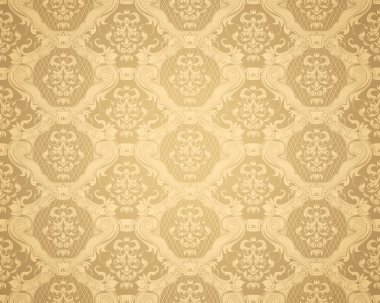 Kahverengi, pürüzsüz duvar kağıdı deseni, vektör