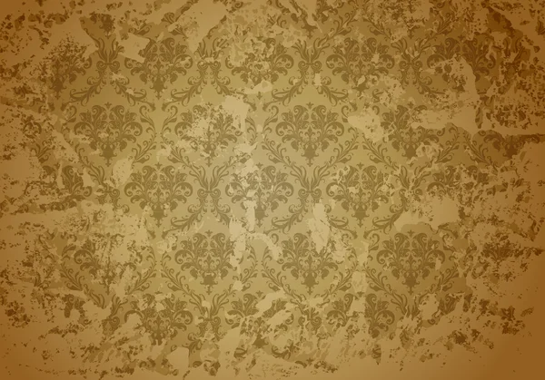 Brown seamless wallpaper pattern, vector — Stock Vector