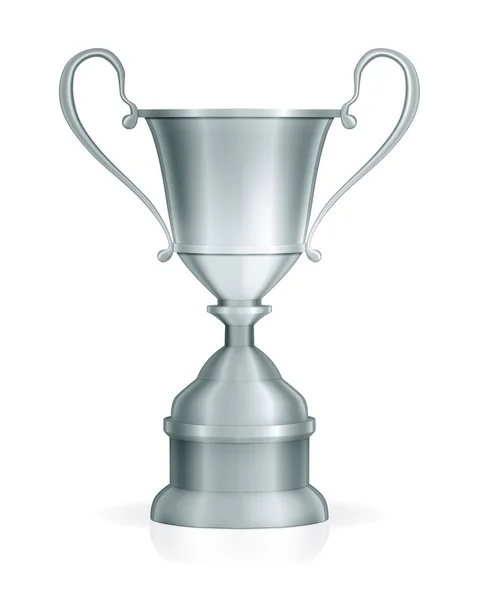 Zilveren trophy, vector — Stockvector