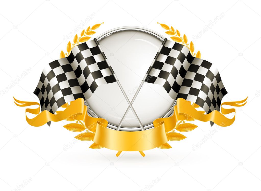 Silver Racing Emblem, vector