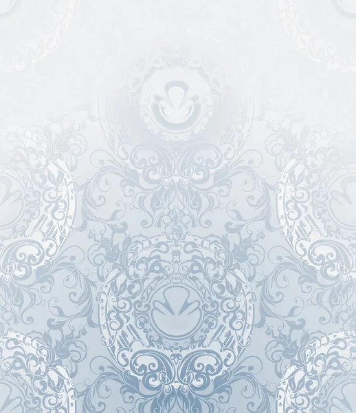 Seamless Wallpaper Pattern, pale blue — Stock Vector