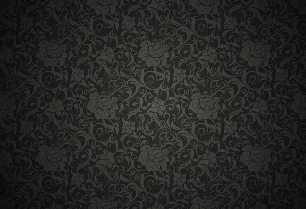 Black Seamless wallpaper pattern — Stock Vector