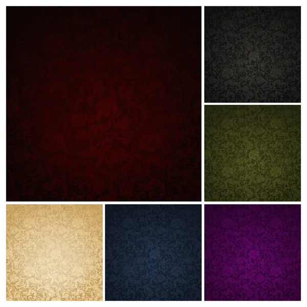 Seamless Wallpaper Pattern, set of six colors — Stock Illustration Seamless Wallpaper Pattern, set of six colors Royalty Free Stock Vectors