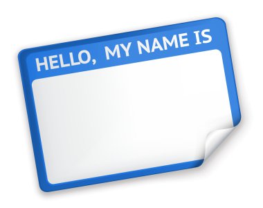 Name Tag, eps10 clipart