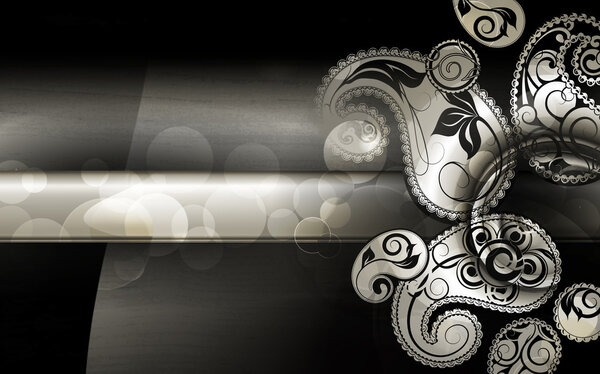 Black Paisley Pattern, background