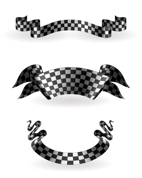 Checkered ribbons set, 10eps — Stock Vector