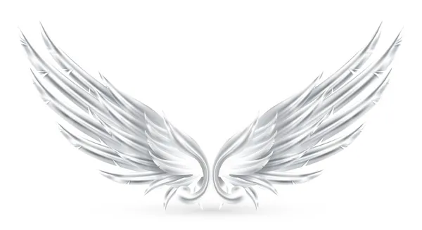 Vleugels wit, eps10 — Stockvector