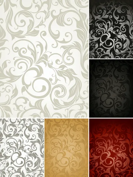 Seamless Wallpaper Pattern, set of six colors — Stock Illustration Seamless Wallpaper Pattern, set of six colors Royalty Free Stock Illustrations