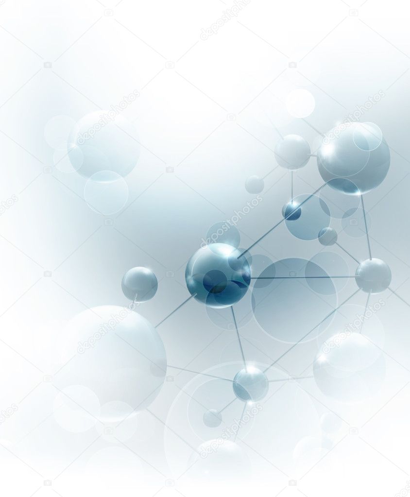 Futuristic background with molecules blue, eps10