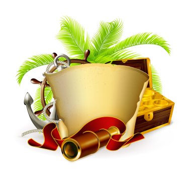 Deniz Macerası, vektör şablonu