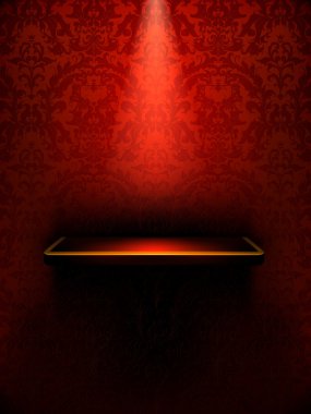 Boş raf, kırmızı lüks