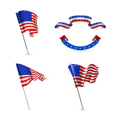 Amerikan bayrakları ayarlamak