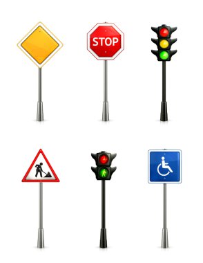 Yol işaretleri.
