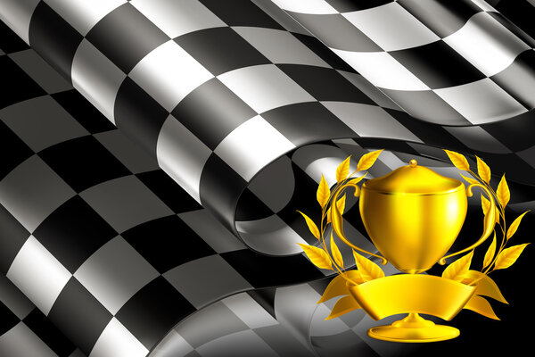 Checkered Background horizontal with cup, 10eps