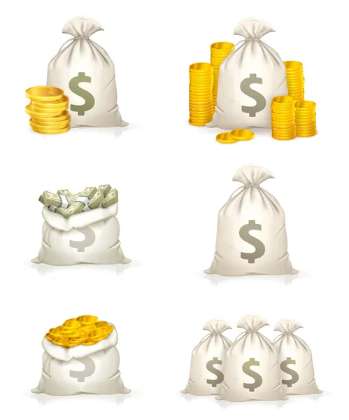 Τσάντες με χρήματα, 10eps — Διανυσματικό Αρχείο