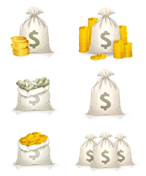 Bolsas de dinero, 10eps — Vector de stock