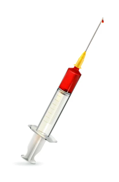 Medical syringe — Stock Vector