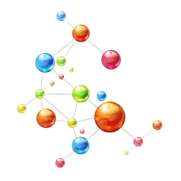 Molecuul op wit — Stockvector