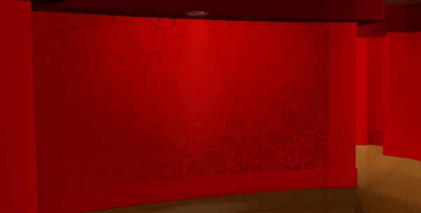 Patroon op muur, rood — Stockvector
