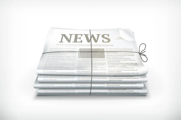 Pila di giornali — Vettoriale Stock