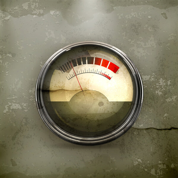Audio Gauge, old-style vector